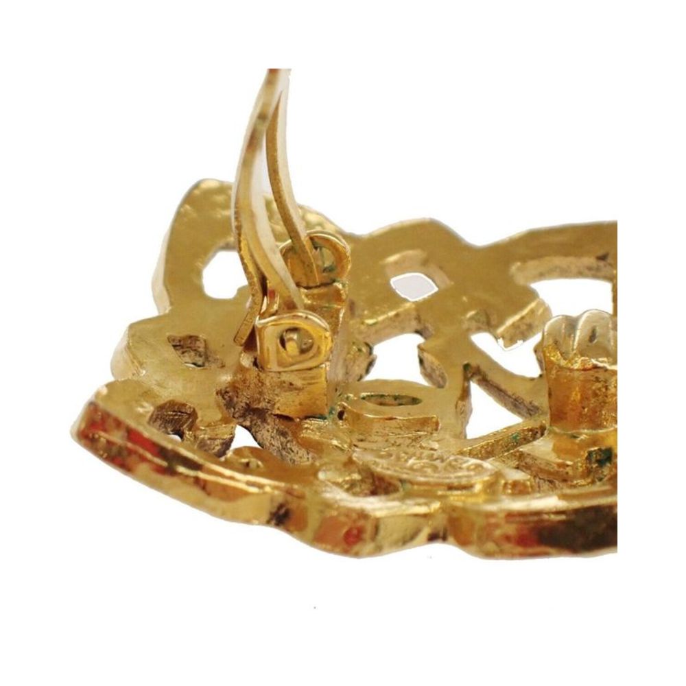 Pre Loved Chanel Gold Square Cutout Earrings Women - Picture 7 of 8